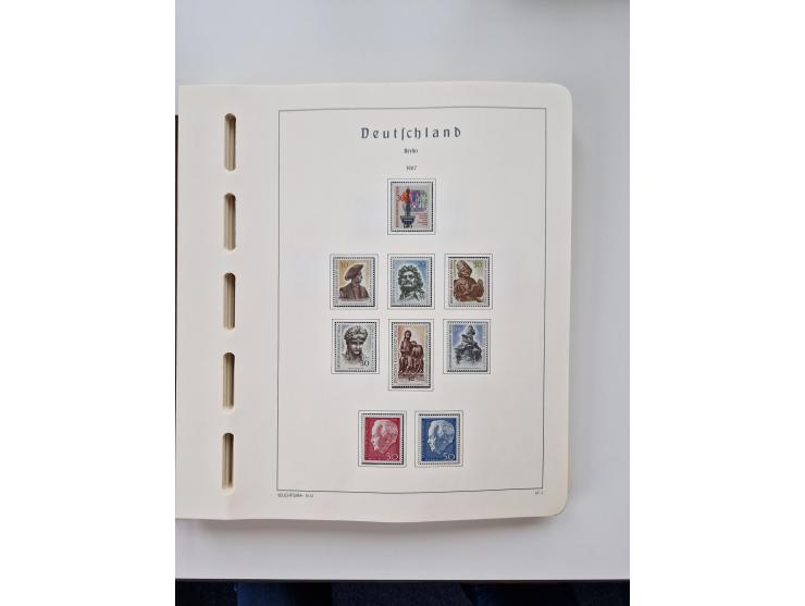 1945/87, vorwiegend postfrische bzw. gestempelte Sammlung, dabei Bund und Berlin doppelt, bis auf wenige jeweils komplett, au