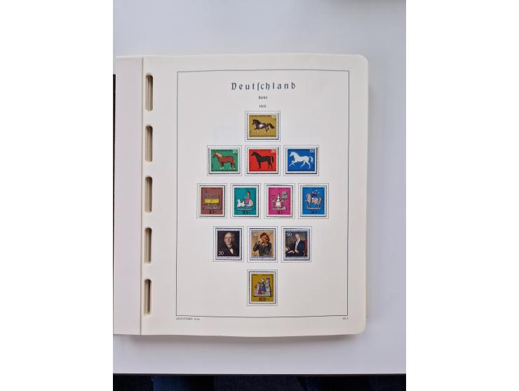1945/87, vorwiegend postfrische bzw. gestempelte Sammlung, dabei Bund und Berlin doppelt, bis auf wenige jeweils komplett, au