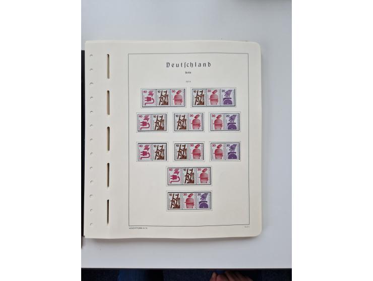1945/87, vorwiegend postfrische bzw. gestempelte Sammlung, dabei Bund und Berlin doppelt, bis auf wenige jeweils komplett, au