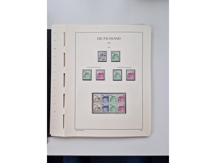 1945/87, vorwiegend postfrische bzw. gestempelte Sammlung, dabei Bund und Berlin doppelt, bis auf wenige jeweils komplett, au