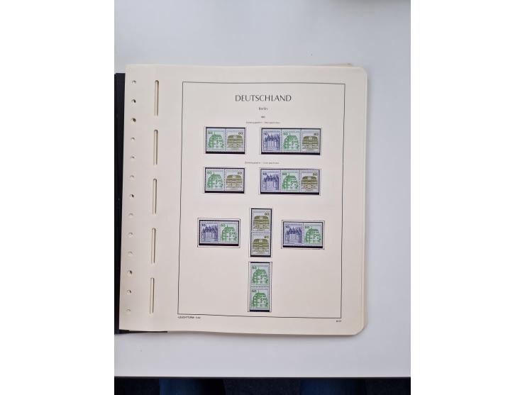 1945/87, vorwiegend postfrische bzw. gestempelte Sammlung, dabei Bund und Berlin doppelt, bis auf wenige jeweils komplett, au