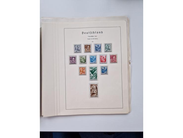 1945/87, vorwiegend postfrische bzw. gestempelte Sammlung, dabei Bund und Berlin doppelt, bis auf wenige jeweils komplett, au