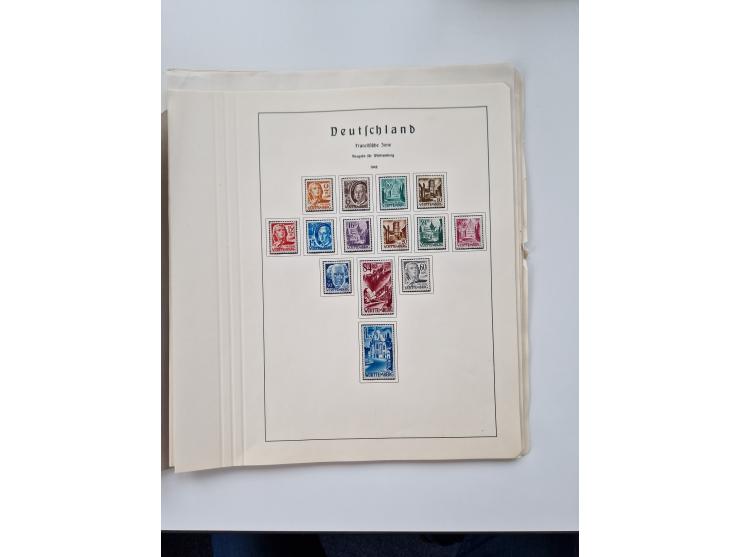 1945/87, vorwiegend postfrische bzw. gestempelte Sammlung, dabei Bund und Berlin doppelt, bis auf wenige jeweils komplett, au