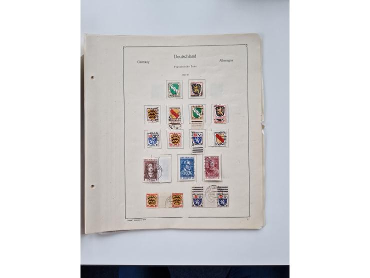 1945/87, vorwiegend postfrische bzw. gestempelte Sammlung, dabei Bund und Berlin doppelt, bis auf wenige jeweils komplett, au