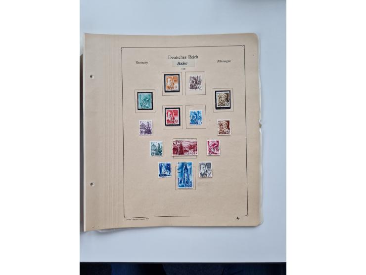 1945/87, vorwiegend postfrische bzw. gestempelte Sammlung, dabei Bund und Berlin doppelt, bis auf wenige jeweils komplett, au