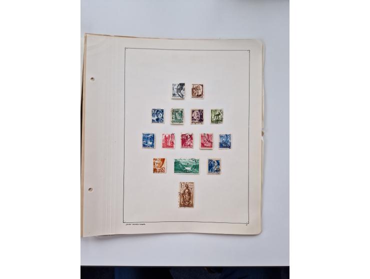 1945/87, vorwiegend postfrische bzw. gestempelte Sammlung, dabei Bund und Berlin doppelt, bis auf wenige jeweils komplett, au