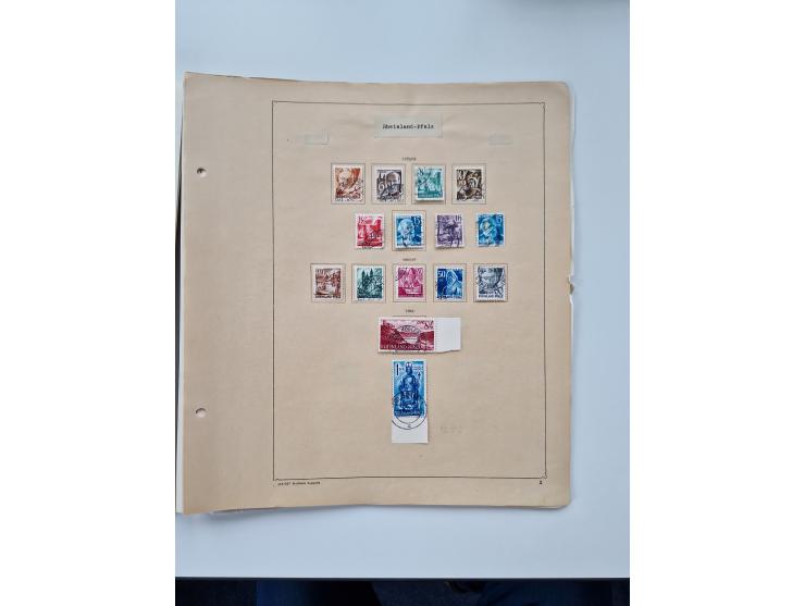 1945/87, vorwiegend postfrische bzw. gestempelte Sammlung, dabei Bund und Berlin doppelt, bis auf wenige jeweils komplett, au