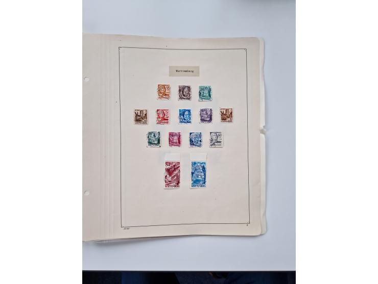 1945/87, vorwiegend postfrische bzw. gestempelte Sammlung, dabei Bund und Berlin doppelt, bis auf wenige jeweils komplett, au