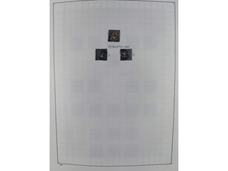 1851/1929, used collection with emphasis on the issues up to 1870, this specialised with colours, perforations and special fe