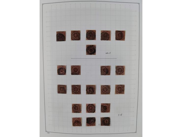 1851/1929, used collection with emphasis on the issues up to 1870, this specialised with colours, perforations and special fe