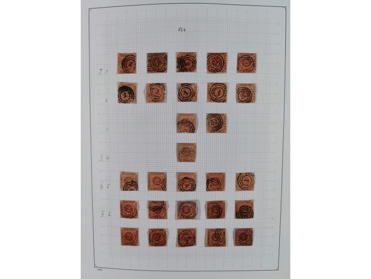 1851/1929, used collection with emphasis on the issues up to 1870, this specialised with colours, perforations and special fe