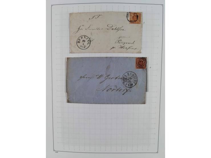 1851/1929, used collection with emphasis on the issues up to 1870, this specialised with colours, perforations and special fe