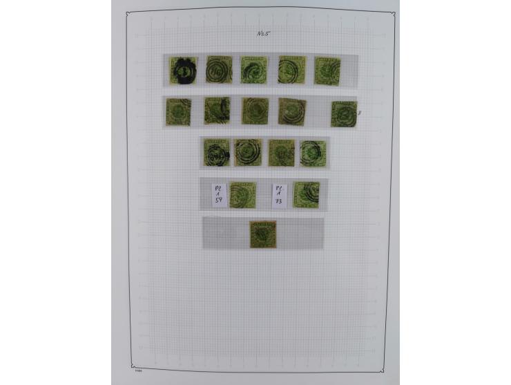 1851/1929, used collection with emphasis on the issues up to 1870, this specialised with colours, perforations and special fe