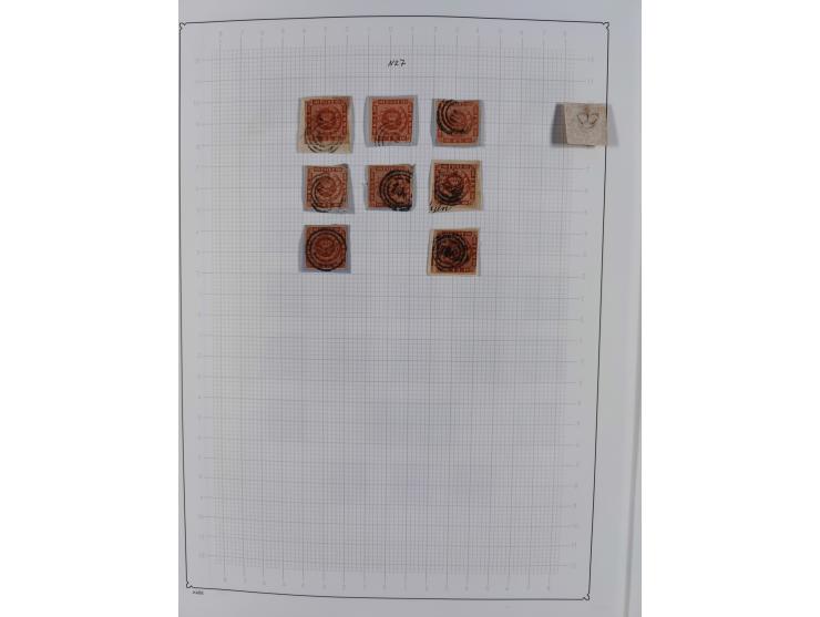 1851/1929, used collection with emphasis on the issues up to 1870, this specialised with colours, perforations and special fe