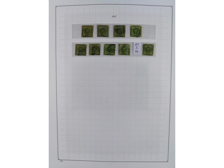 1851/1929, used collection with emphasis on the issues up to 1870, this specialised with colours, perforations and special fe