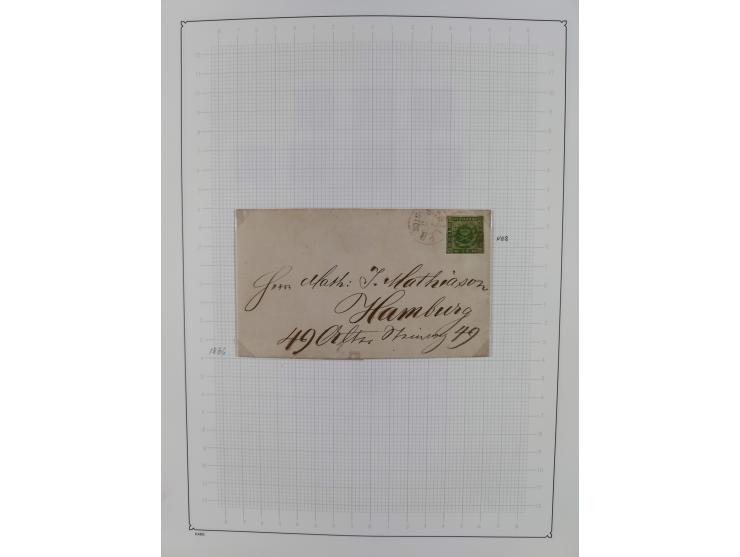 1851/1929, used collection with emphasis on the issues up to 1870, this specialised with colours, perforations and special fe