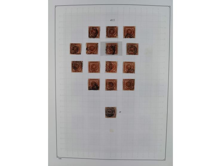 1851/1929, used collection with emphasis on the issues up to 1870, this specialised with colours, perforations and special fe