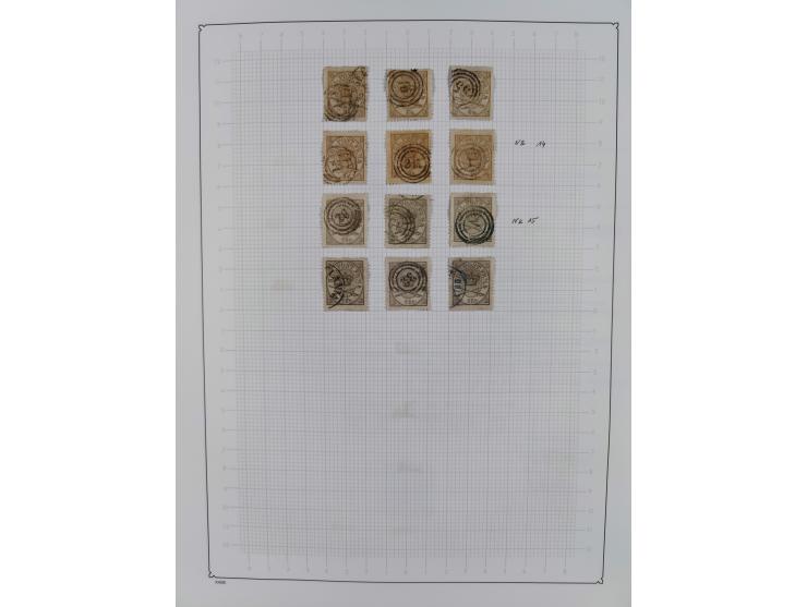 1851/1929, used collection with emphasis on the issues up to 1870, this specialised with colours, perforations and special fe