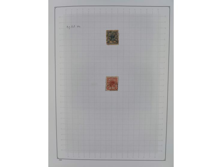 1851/1929, used collection with emphasis on the issues up to 1870, this specialised with colours, perforations and special fe