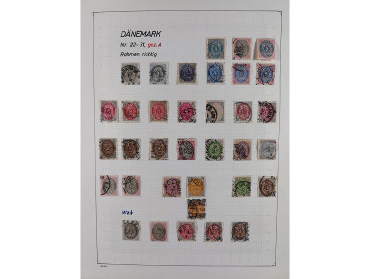 1851/1929, used collection with emphasis on the issues up to 1870, this specialised with colours, perforations and special fe