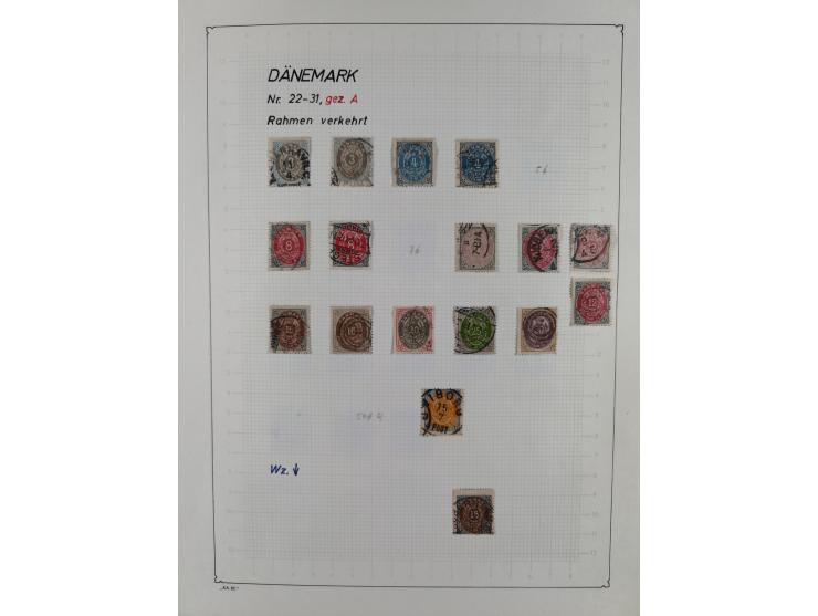 1851/1929, used collection with emphasis on the issues up to 1870, this specialised with colours, perforations and special fe