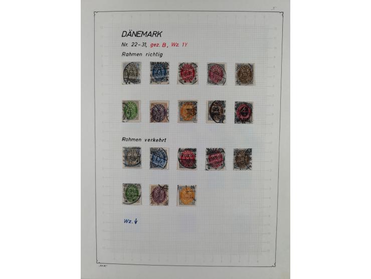 1851/1929, used collection with emphasis on the issues up to 1870, this specialised with colours, perforations and special fe