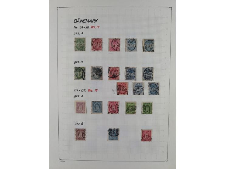 1851/1929, used collection with emphasis on the issues up to 1870, this specialised with colours, perforations and special fe