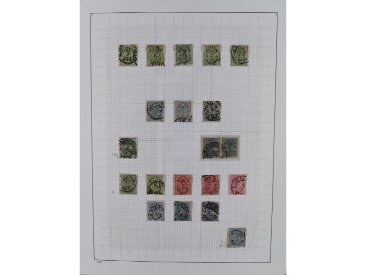 1851/1929, used collection with emphasis on the issues up to 1870, this specialised with colours, perforations and special fe