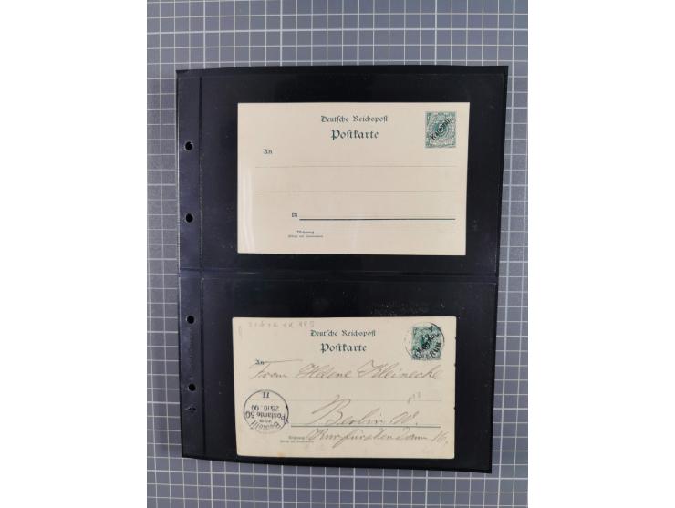 1899/1919, ungebrauchte und gebrauchte Sammlung mit ca. 50 Karten inkl. weniger Ansichtskarten, dabei zwei gebrauchte Karten 