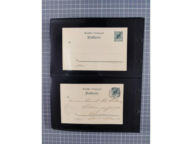 1899/1919, ungebrauchte und gebrauchte Sammlung mit ca. 50 Karten inkl. weniger Ansichtskarten, dabei zwei gebrauchte Karten 