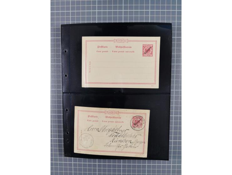 1899/1919, ungebrauchte und gebrauchte Sammlung mit ca. 50 Karten inkl. weniger Ansichtskarten, dabei zwei gebrauchte Karten 