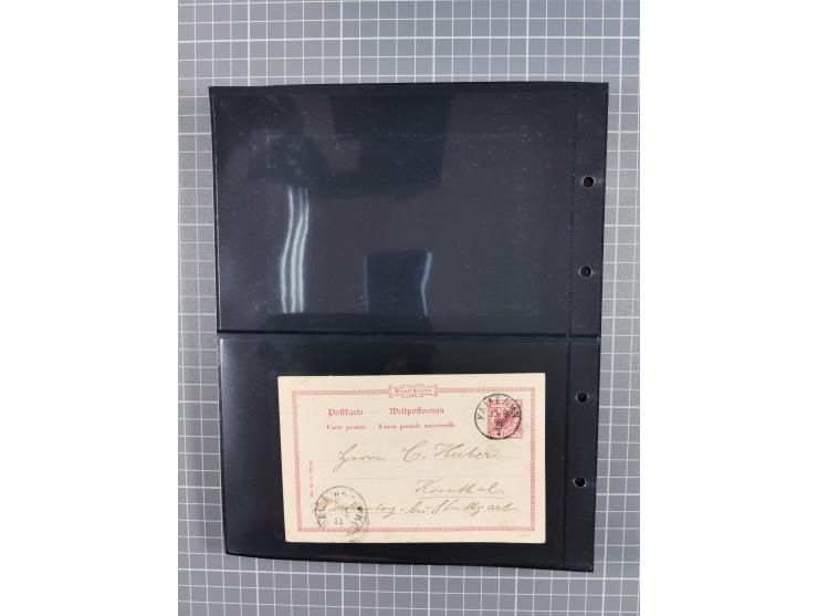 1899/1919, ungebrauchte und gebrauchte Sammlung mit ca. 50 Karten inkl. weniger Ansichtskarten, dabei zwei gebrauchte Karten 