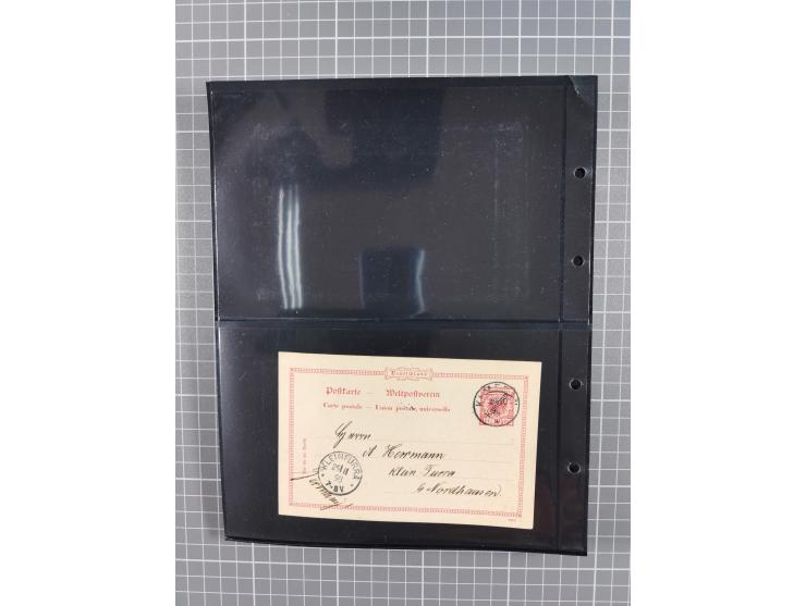 1899/1919, ungebrauchte und gebrauchte Sammlung mit ca. 50 Karten inkl. weniger Ansichtskarten, dabei zwei gebrauchte Karten 