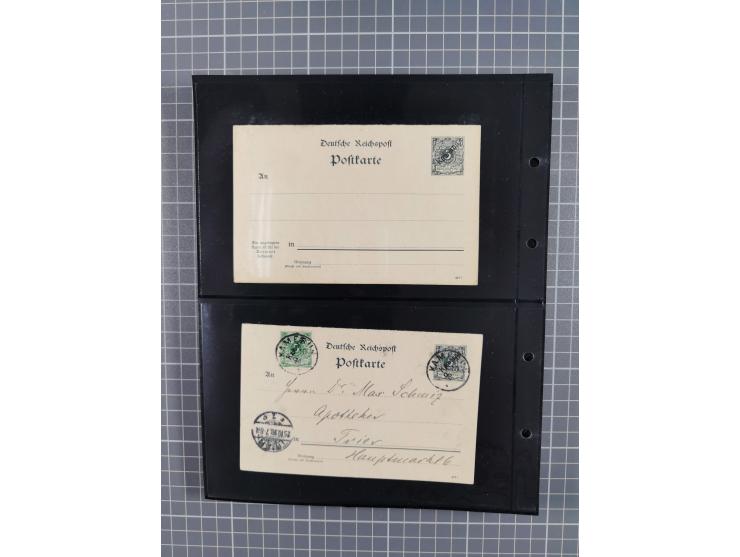 1899/1919, ungebrauchte und gebrauchte Sammlung mit ca. 50 Karten inkl. weniger Ansichtskarten, dabei zwei gebrauchte Karten 