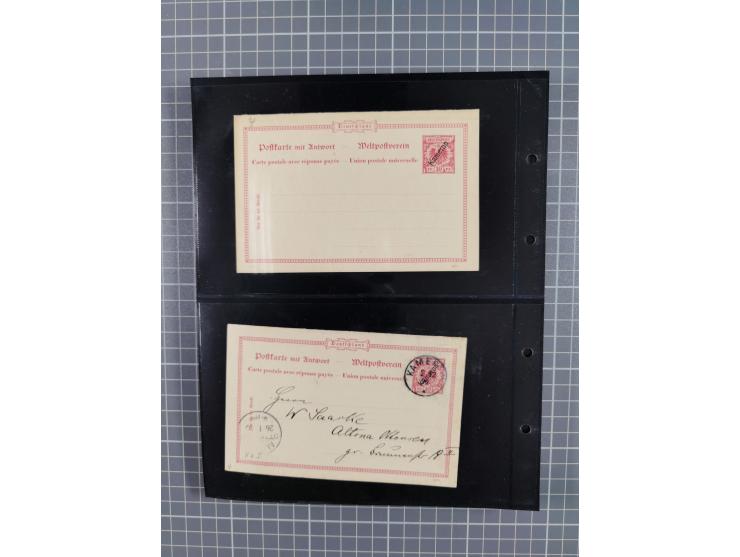 1899/1919, ungebrauchte und gebrauchte Sammlung mit ca. 50 Karten inkl. weniger Ansichtskarten, dabei zwei gebrauchte Karten 