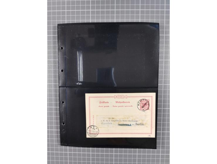 1899/1919, ungebrauchte und gebrauchte Sammlung mit ca. 50 Karten inkl. weniger Ansichtskarten, dabei zwei gebrauchte Karten 