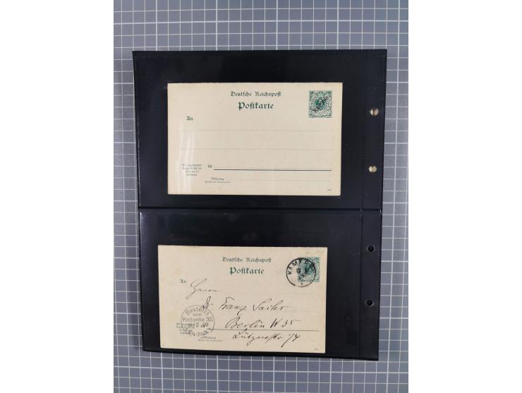 1899/1919, ungebrauchte und gebrauchte Sammlung mit ca. 50 Karten inkl. weniger Ansichtskarten, dabei zwei gebrauchte Karten 