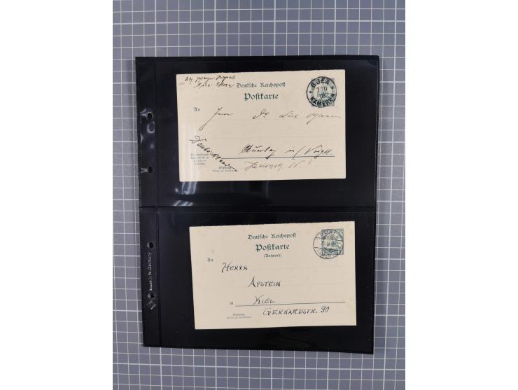 1899/1919, ungebrauchte und gebrauchte Sammlung mit ca. 50 Karten inkl. weniger Ansichtskarten, dabei zwei gebrauchte Karten 