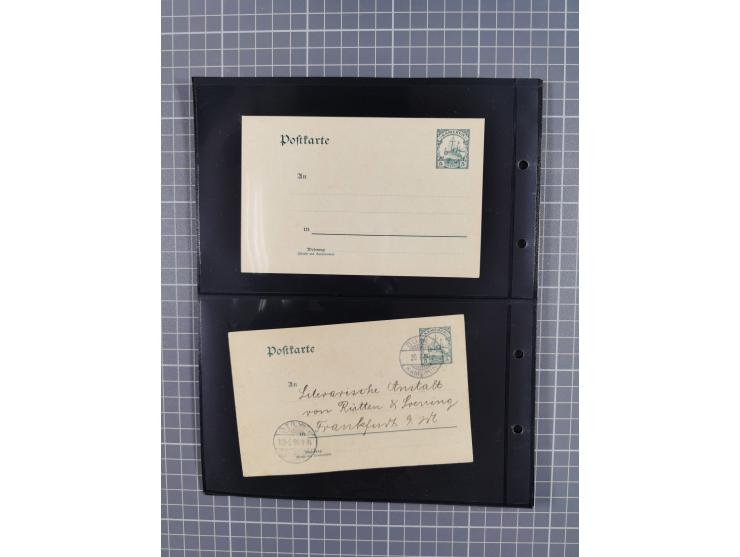1899/1919, ungebrauchte und gebrauchte Sammlung mit ca. 50 Karten inkl. weniger Ansichtskarten, dabei zwei gebrauchte Karten 