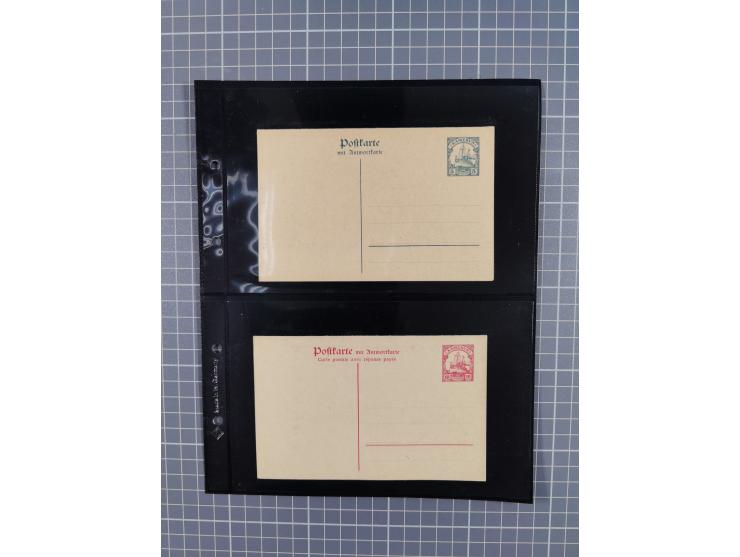 1899/1919, ungebrauchte und gebrauchte Sammlung mit ca. 50 Karten inkl. weniger Ansichtskarten, dabei zwei gebrauchte Karten 