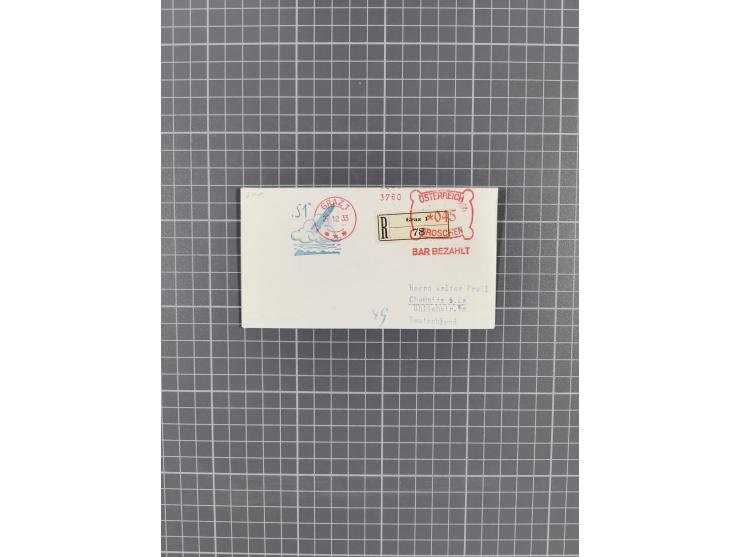 1870/1936 (ca.), 25 Belege, dabei Zeppelin, Raketenpost, Schleuderflug, Ballon montee, etc.