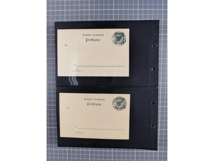 1901/12, ca. 40 ungebrauchte und gebrauchte Ganzsachen inkl. einiger Ansichtskarten und Post nach Kiautschou, dabei u.a. Mitl