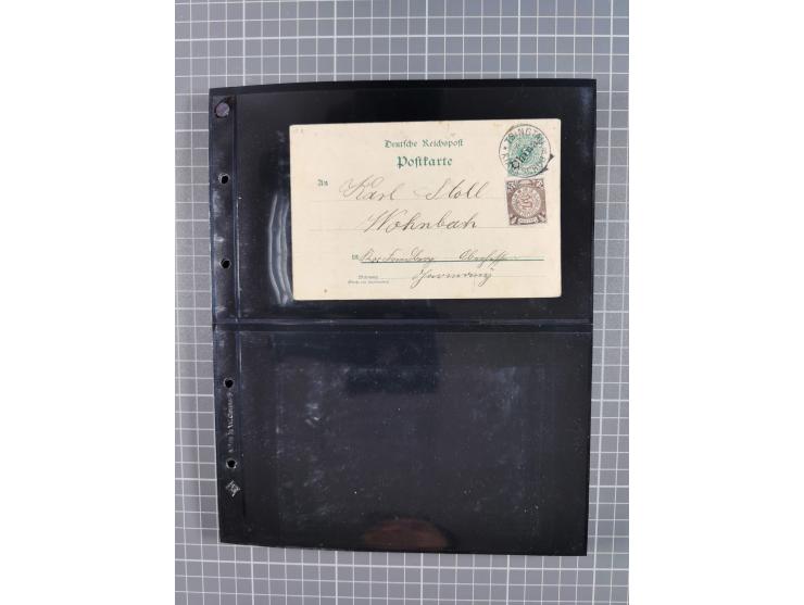 1901/12, ca. 40 ungebrauchte und gebrauchte Ganzsachen inkl. einiger Ansichtskarten und Post nach Kiautschou, dabei u.a. Mitl