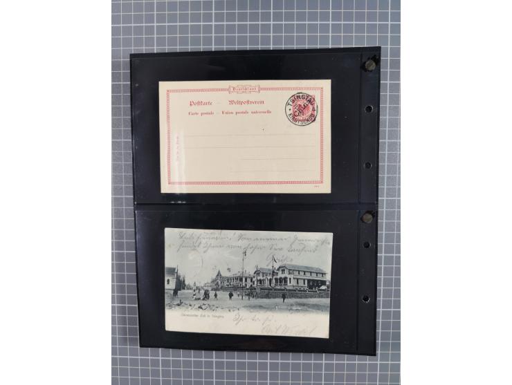 1901/12, ca. 40 ungebrauchte und gebrauchte Ganzsachen inkl. einiger Ansichtskarten und Post nach Kiautschou, dabei u.a. Mitl