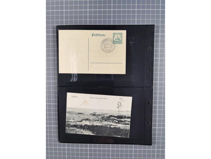 1901/12, ca. 40 ungebrauchte und gebrauchte Ganzsachen inkl. einiger Ansichtskarten und Post nach Kiautschou, dabei u.a. Mitl