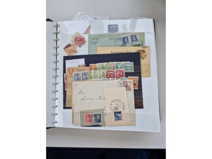 1850/1960 (ca.), interessante Stempelsammlung mit Belegen, Schwerpunkt vor 1945, viele klare Abstempelungen auf österreichisc