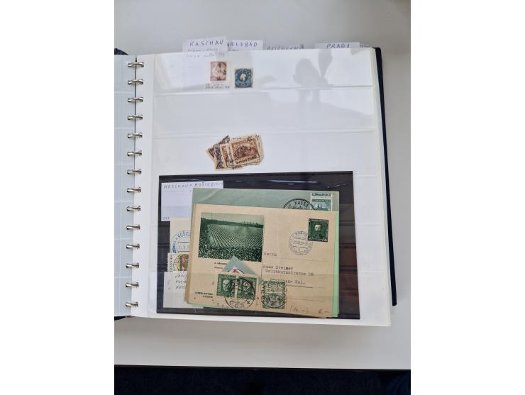 1850/1960 (ca.), interessante Stempelsammlung mit Belegen, Schwerpunkt vor 1945, viele klare Abstempelungen auf österreichisc