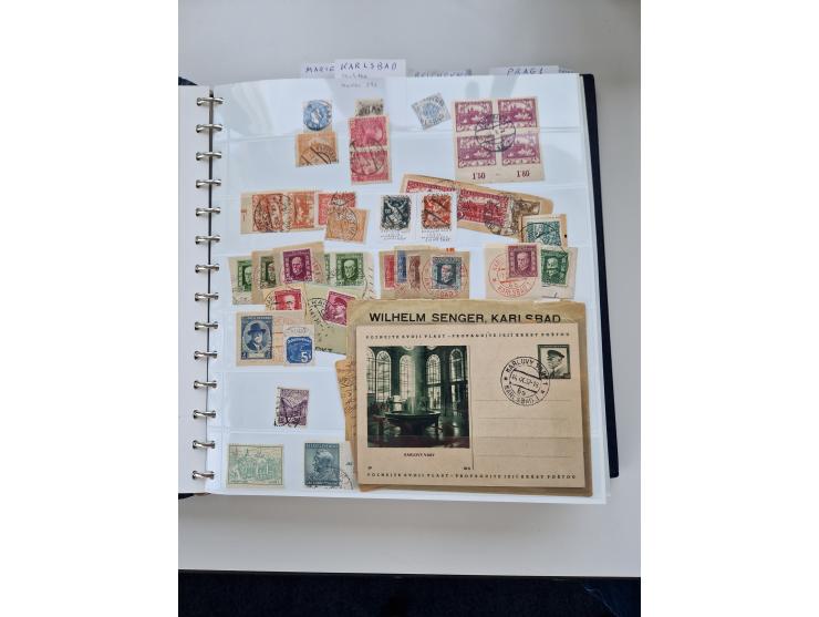 1850/1960 (ca.), interessante Stempelsammlung mit Belegen, Schwerpunkt vor 1945, viele klare Abstempelungen auf österreichisc