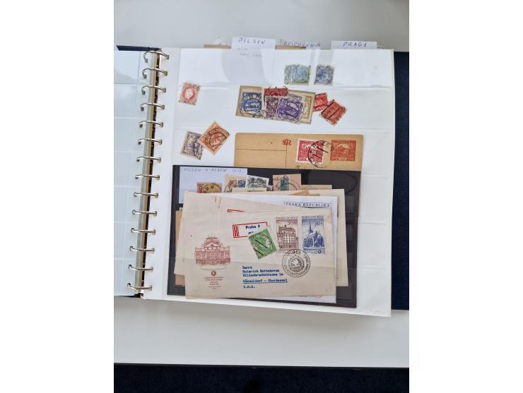 1850/1960 (ca.), interessante Stempelsammlung mit Belegen, Schwerpunkt vor 1945, viele klare Abstempelungen auf österreichisc