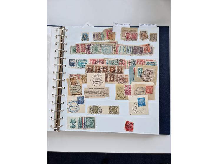 1850/1960 (ca.), interessante Stempelsammlung mit Belegen, Schwerpunkt vor 1945, viele klare Abstempelungen auf österreichisc